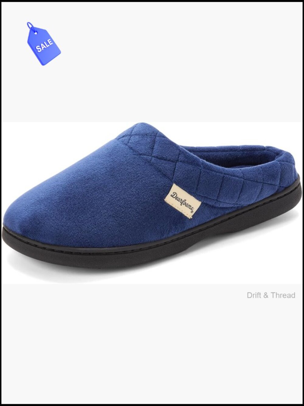Cozy Memory Foam Velour Clog Slippers for Women, Wide Widths